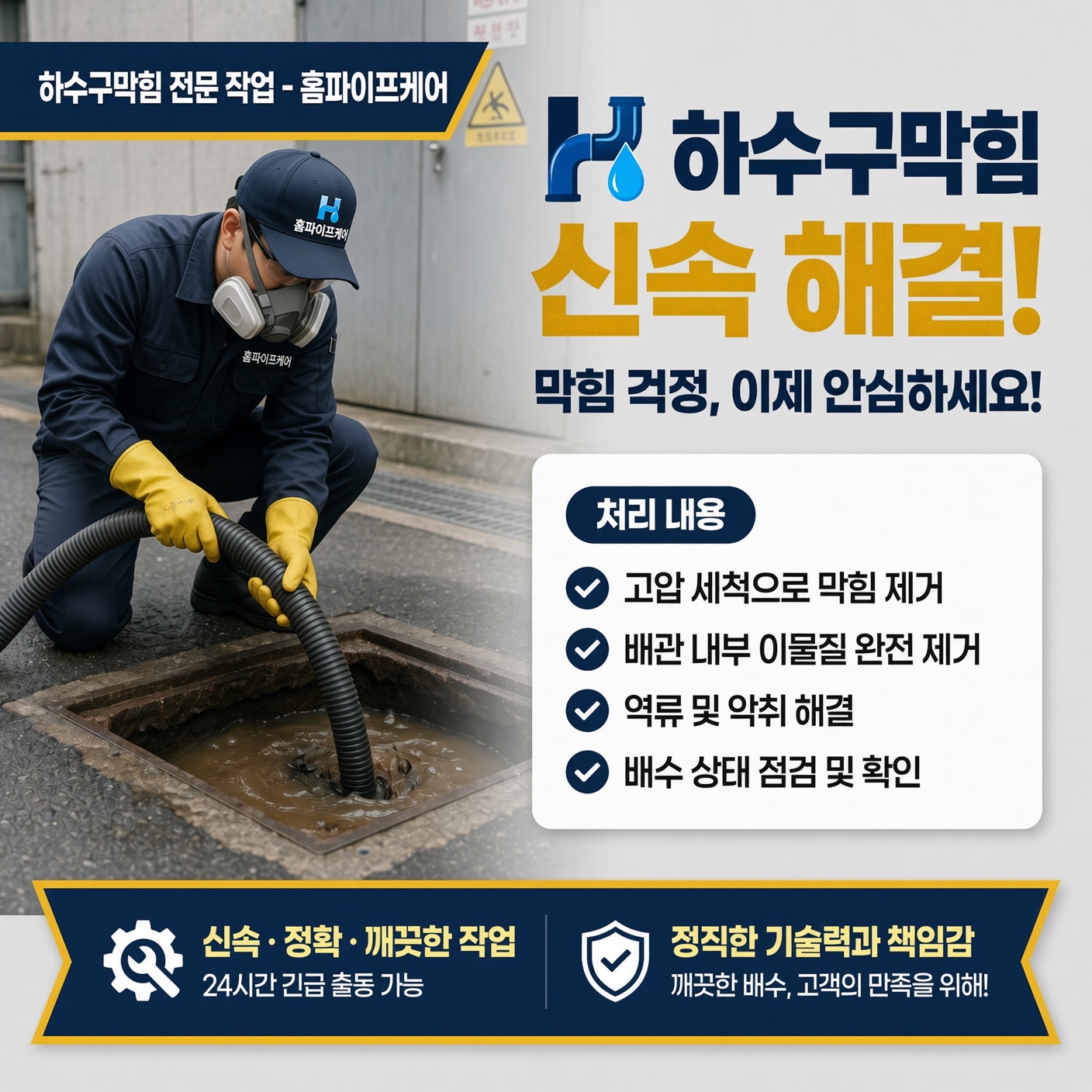 잠실동 하수관고압세척비용 현장 사진