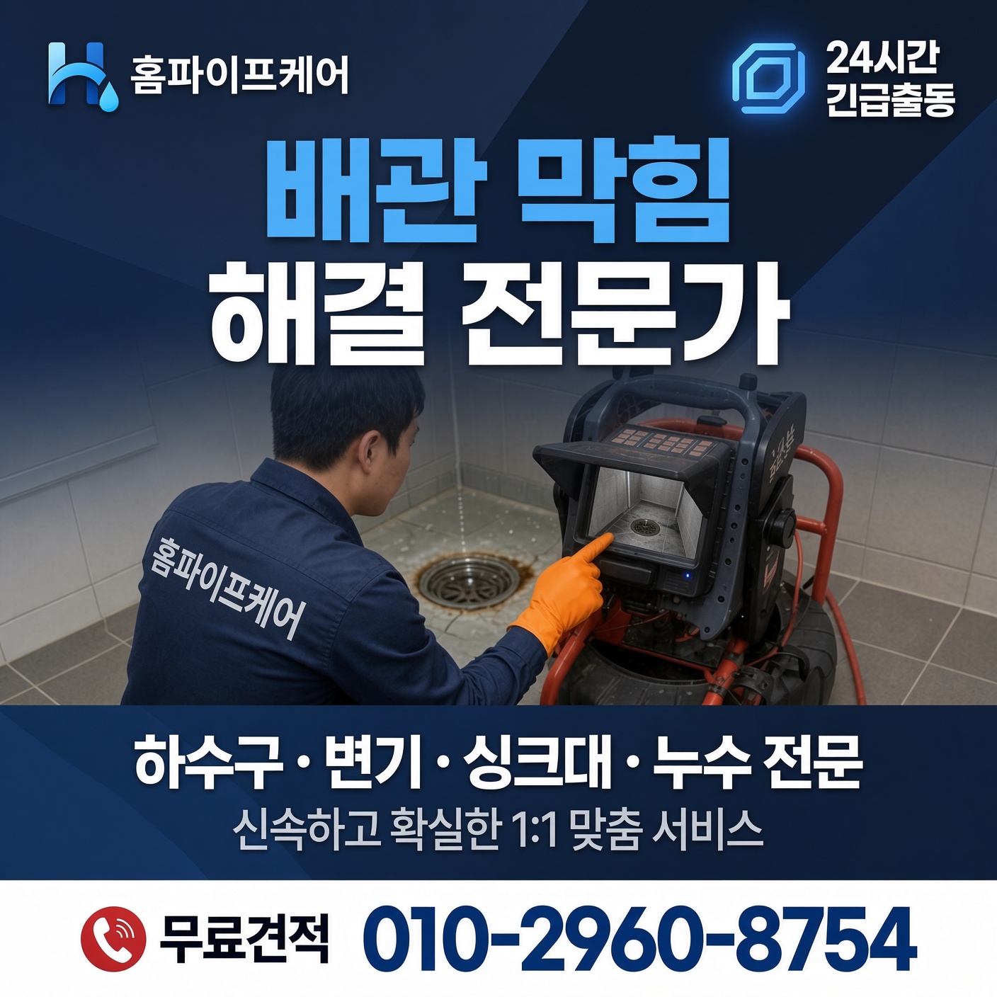 잠실동 하수구뚫음가격 현장 사진
